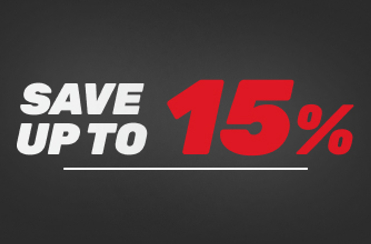 SAVE UP TO 15%