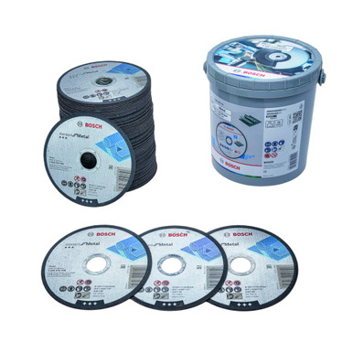 Bosch Metal Cutting Discs Bucket 125mm x 1mm x 22.23mm Bore 100pc - TW ...