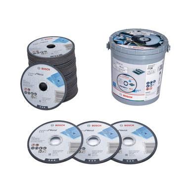 Bosch Metal Cutting Discs Bucket 115mm x 1mm x 22.23mm Bore 100pc - TW ...