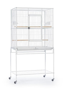 Prevue pet Powdercoated steel construction Flight Cage with Stand White N274-PV01F047