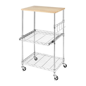 Sturdy Metal Kitchen Microwave Cart with Adjustable Shelves and Locking Wheels Q280-WSMC51898741