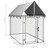 Dog Kennel Silver Galvanized steel, Polyethylene A949-171496