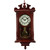 Bedford Collection 25 Inch Wall Clock with Pendulum and Chime in Dark Redwood Oak Finish D970-BED1424RW