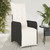 Reclining Garden Chair Set of 2 Black, Cream White A949-365700