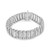 .925 Sterling Silver 8 1/2 Cttw Diamond 7 Row Chevron "S" Curved Link Tennis Bracelet (I-J color, I N162-60-7525WDM