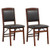 Set of 2 Folding Dining Chairs with Padded Seat and High Backrest-Brown B593-JV10980
