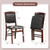 Set of 2 Folding Dining Chairs with Padded Seat and High Backrest-Brown B593-JV10980