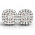14k White and Rose Gold Cushion Shape Halo Diamond Earrings (3/4 cttw) P150-62766
