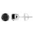 14K White Gold 3.00 Cttw Round Brilliant-Cut Black Diamond Classic 4-Prong Stud Earrings with Screw N162-74-6002WBK