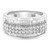 14K White Gold Round and Baguette Diamond Ring (1 1/2 Cttw, F-G Color, SI1-SI2 Clarity) - Size 8 N162-015614R800