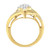 10K Yellow Gold over .925 Sterling Silver Diamond Bypass Cluster Ring (1 Cttw, I-J Color, I2-I3 Cla N162-011379R675