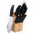 Oster Granger 14 Piece Stainless Steel Cutlery Set with Black Handles and Wooden Block D970-69529.14