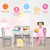 Kids 5 Pieces Table and Chair Set Wooden Children Activity Playroom Furniture Gift-White - Color: W D681-HY10046HS