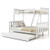 3-in-1 Twin Over Full Bunk Bed with Trundle and Ladder-White B593-HU10655+