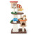 4-In-1 Cat Tree with 2 Condos and Platforms for Indoors-Multicolor - Color: Multicolor D681-PV10125CL