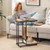 C- Shaped Cat Side Table Cat Tree with Scratching Board-Rustic Brown B593-PV10131