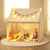 Kids Play Tent Large Playhouse with Padded Mat and 2 Breathable Windows-Beige - Color: Beige D681-TP10170BE