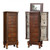 Wooden Jewelry Armoire Cabinet Storage Chest with Drawers and Swing Doors-Brown B593-HW65837