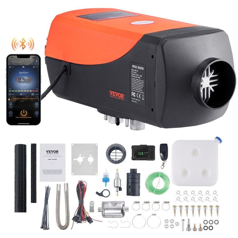 Bluetooth App Control Diesel Air Heater, 12V 8KW Diesel Heater with Automatic Altitude Adjustment,  E415-ZCJRQFT12V8KWKIL7V9