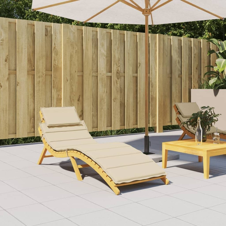 Sun Lounger Cushion Beige Oxford fabric, Foam fiber A949-314161