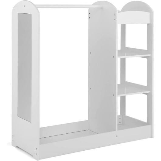 Kids Dress Up Storage with Mirror-White - Color: White D681-TP10021WH