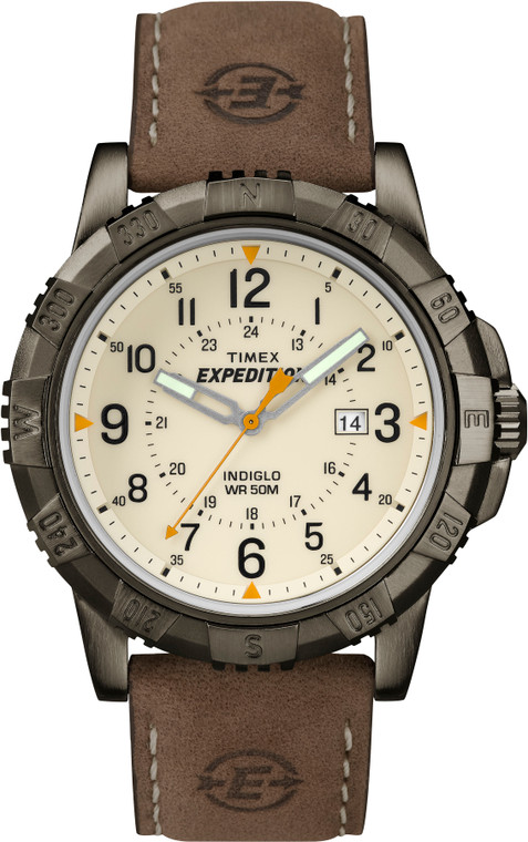 Timex Men's Expedition Rugged Field Watch with Leather Band G818-T49990