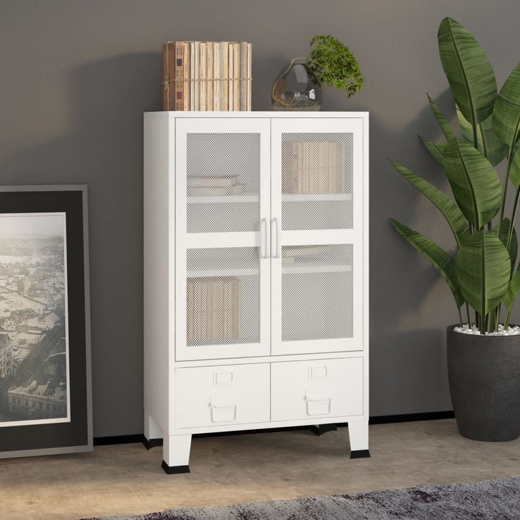  Storage Chest White Metal Medium Storage Chest Rectangular A949-339622