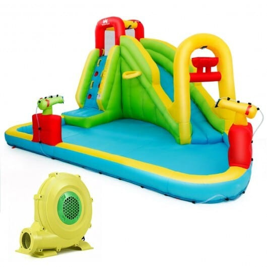 Outdoor Inflatable Water Bounce House with 480W Blower - Color: Multicolor D681-OP70147