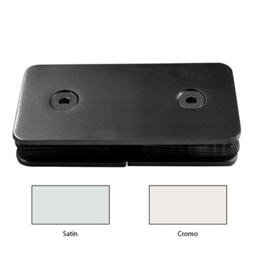 Clip cuadrado vidrio - vidrio 180° mod. GLR684C