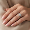 Personalized Sterling Silver Ring with Heart Shape Clear CZ