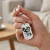 Personalized Stainless Steel Photo Dog Tag Keychain