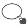 Personalized Quality Bangle Bracelet with Heart Charm
