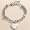 Personalized Heart Charm Bracelet
