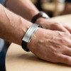 Personalized Stainless Steel with Black Rubber Bracelet