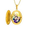 Personalized Stainless Steel Oval Photo Locket Pendants