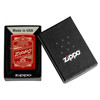 Metallic Red Genuine Zippo Lighter with with Original Zippo Logo