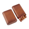 Rustic Brown Leather Large 4 Cigar Case - Personalized it FREE!