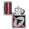 NFL Atlanta Falcons Chrome Logo Design Genuine Zippo Lighter