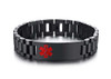 Personalized Quality Black Stainless Steel Medical ID Bracelet