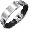 Personalized Stainless Steel & Rubber Bracelet – FREE Engraving