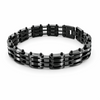 Black Stainless Steel Link Bracelet for Men – Modern Heavy Chain Design