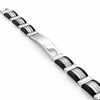 Personalized Stainless Steel & Rubber ID Bracelet for Men