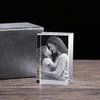 Personalized 3D Photo Crystal – Custom Laser Engraved Rectangle Crystal Keepsake Gift