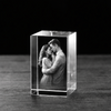 Personalized 3D Photo Crystal – Custom Laser Engraved Rectangle Crystal Keepsake Gift