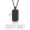 Personalized Stainless Steel Black Photo Dog Tag Necklace,