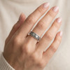 Personalized Sterling Silver Lucky Charm Ring – Horseshoe, Clover, Elephant & Heart Engraved Band