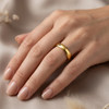 Stainless Steel Polished Gold Color Traditional Band Ring