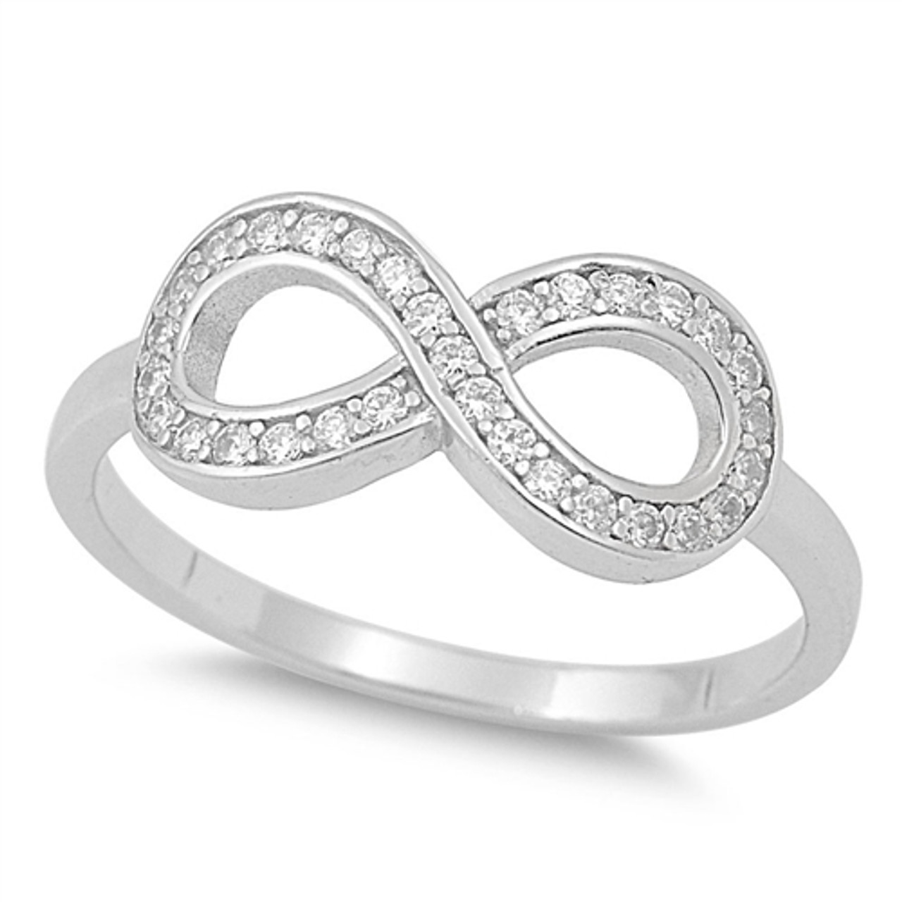 Tiny Dainty Small Sun Engraved Infinity And Wings Ring Band 925 Sterling  Silver Size 9 