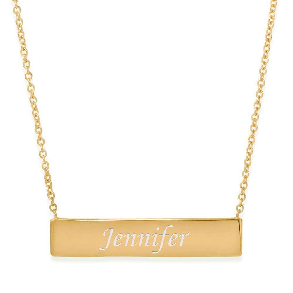 Sterling Silver Gold Plated Small Name 
