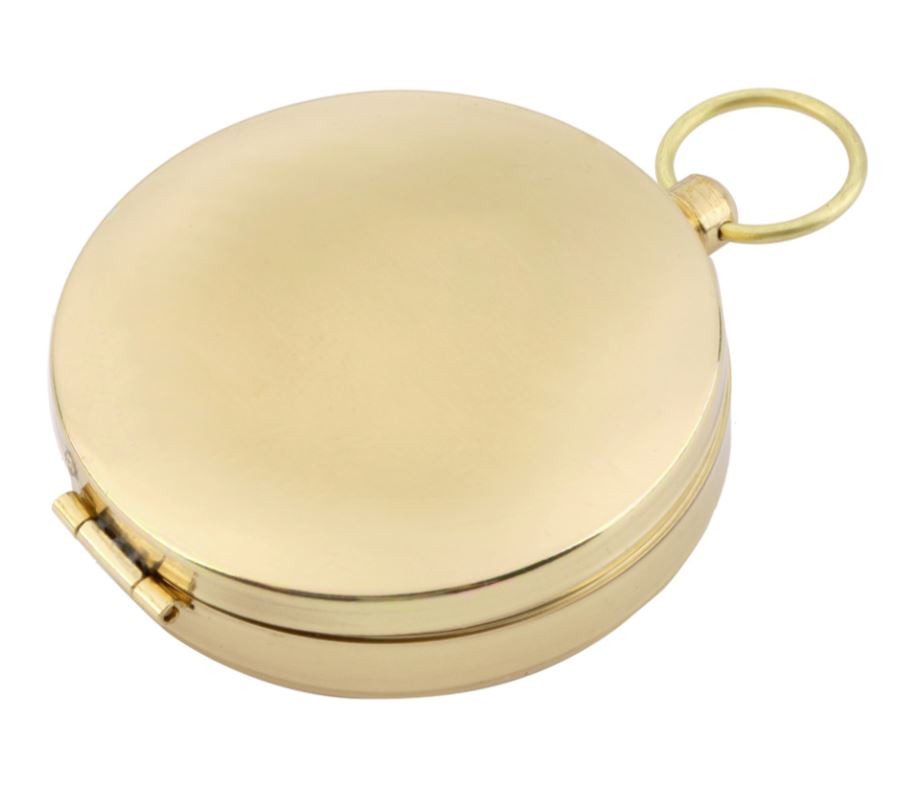 Personalized Classic Brass Pocket Watch Style Compass